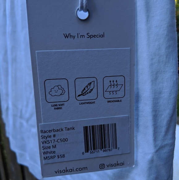 White Racerback Tank - Picture 2 of 4